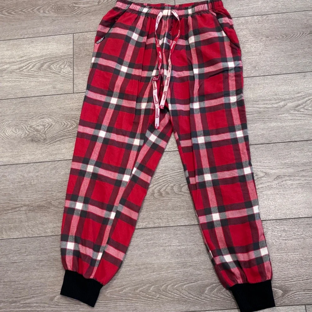 Dixxon Flannel Co Pajama Pants Mens Medium Red Plaid Jogger Lounge Sleepwear